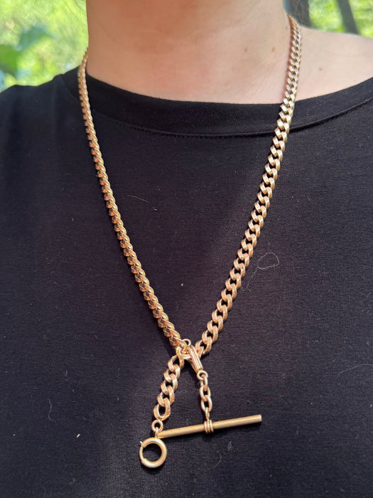 12k 23.5" Albert Watch Chain