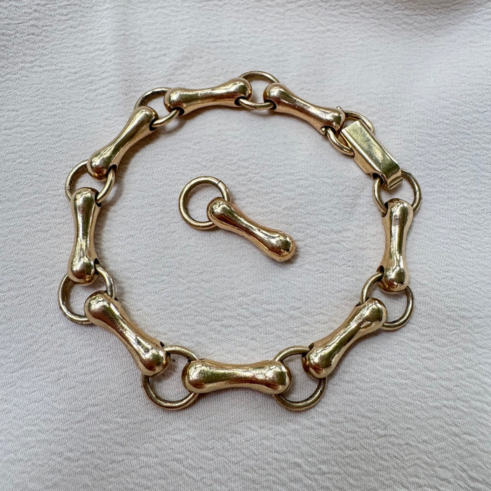 9k Hans Georg Mautner Bone Link Chain