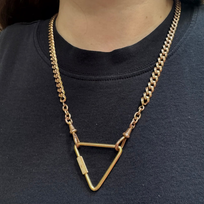 XL 18k Triangle Carabiner Clasp