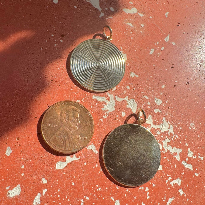 14k Concentric Circle Charm