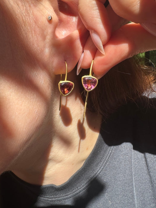 Electric 22k Tourmaline Earrings