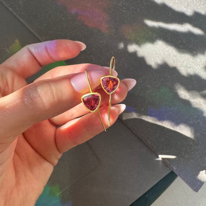 Electric 22k Tourmaline Earrings