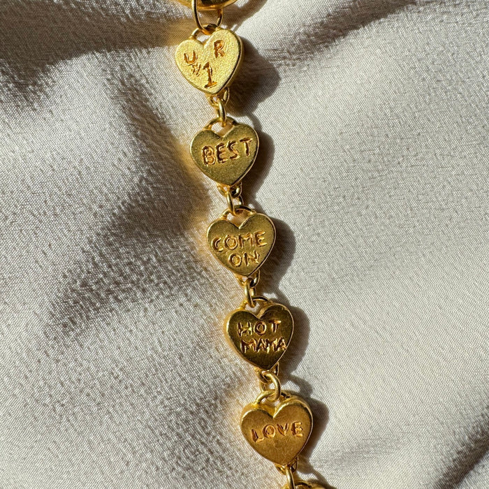 22k Sweethearts Engraved Heart Charms