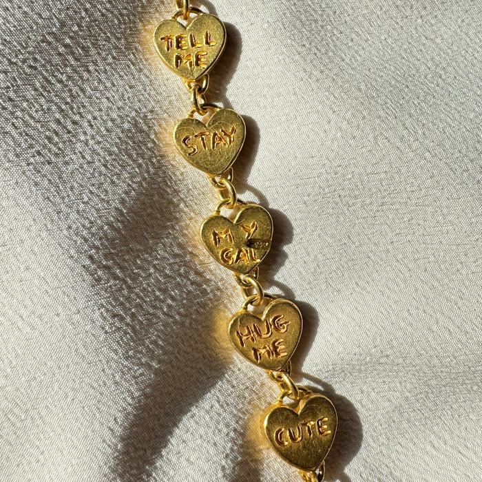 22k Sweethearts Engraved Heart Charms