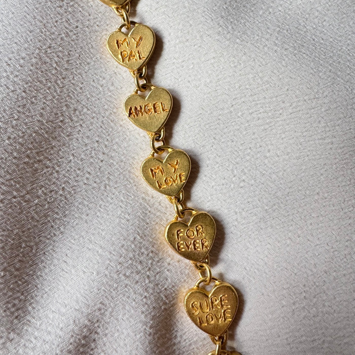 22k Sweethearts Engraved Heart Charms