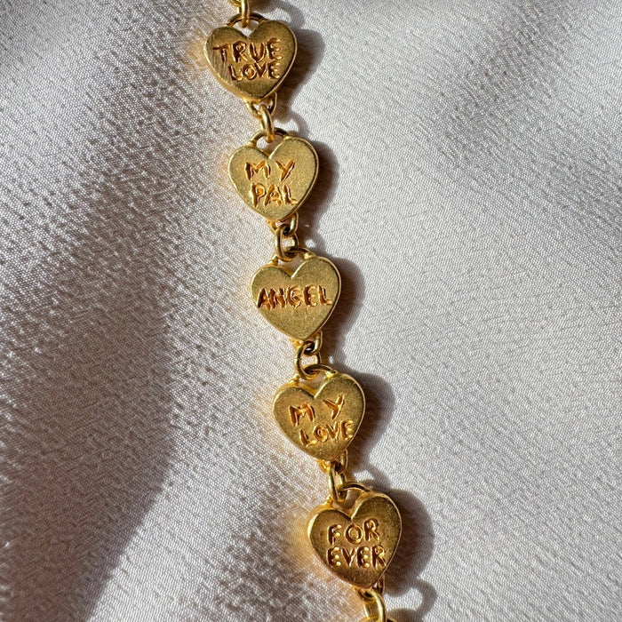 22k Sweethearts Engraved Heart Charms