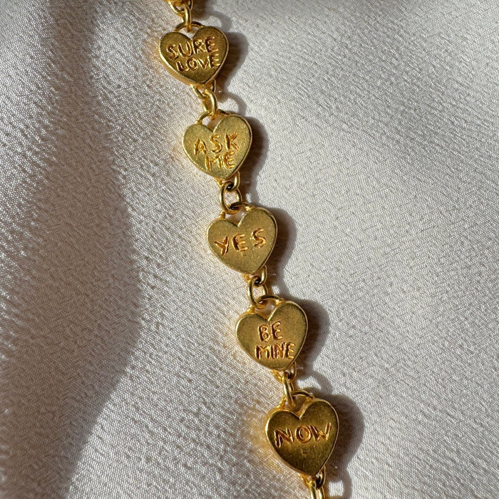 22k Sweethearts Engraved Heart Charms