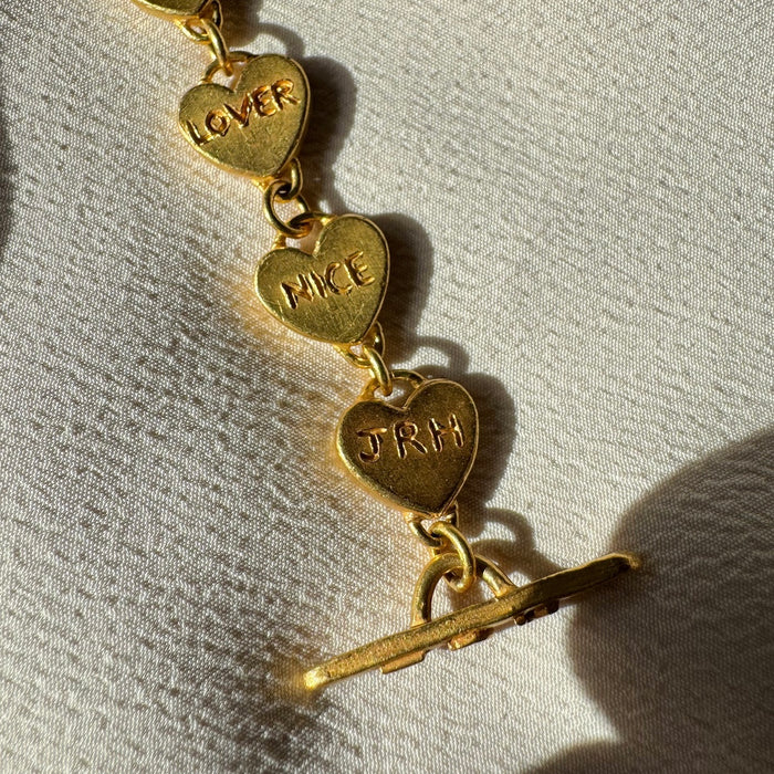 22k Sweethearts Engraved Heart Charms