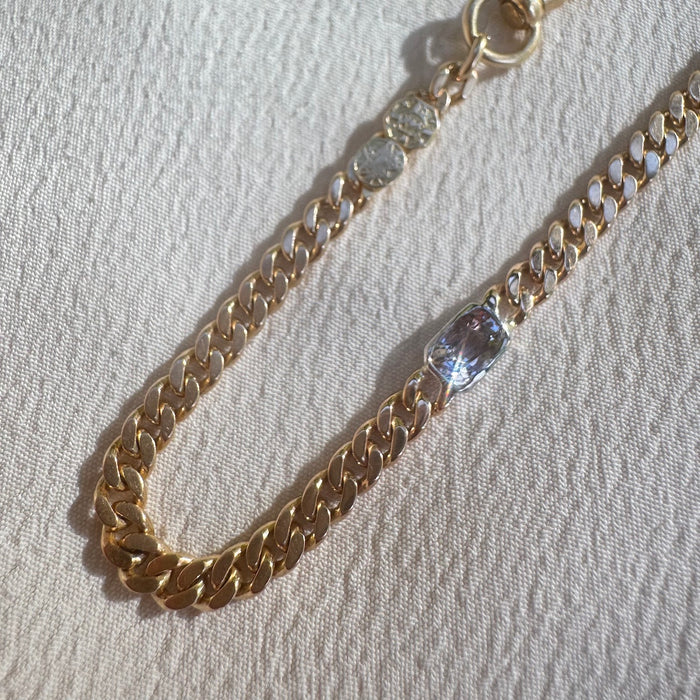 Bespoke 14k Spinel Bezel Set Bracelet