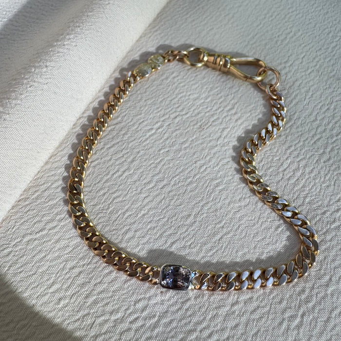 Bespoke 14k Spinel Bezel Set Bracelet