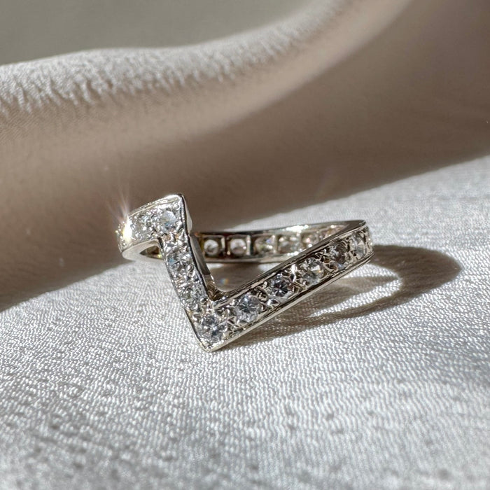14k 1.5 Carat Diamond Zig Zag Eternity Band