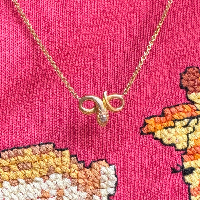 Bespoke 18k Diamond Snake Necklace