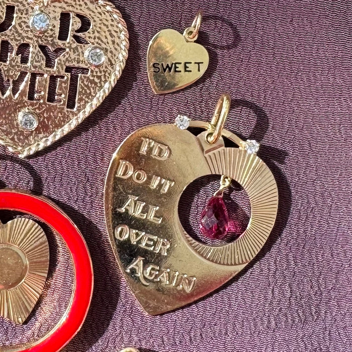 14k "I'd Do It All Over Again" Heart Pendant