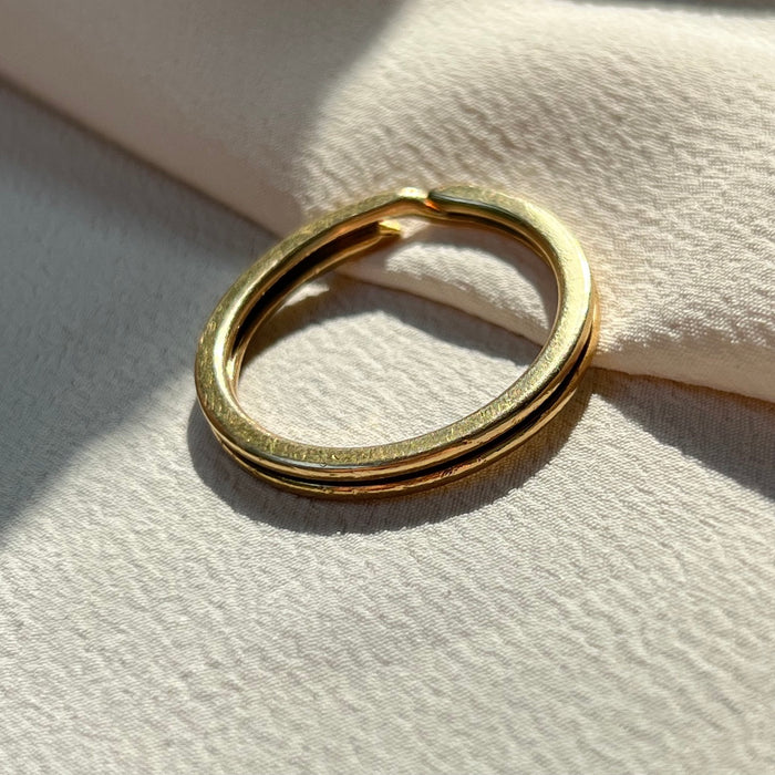 14k Solid Gold Key Ring
