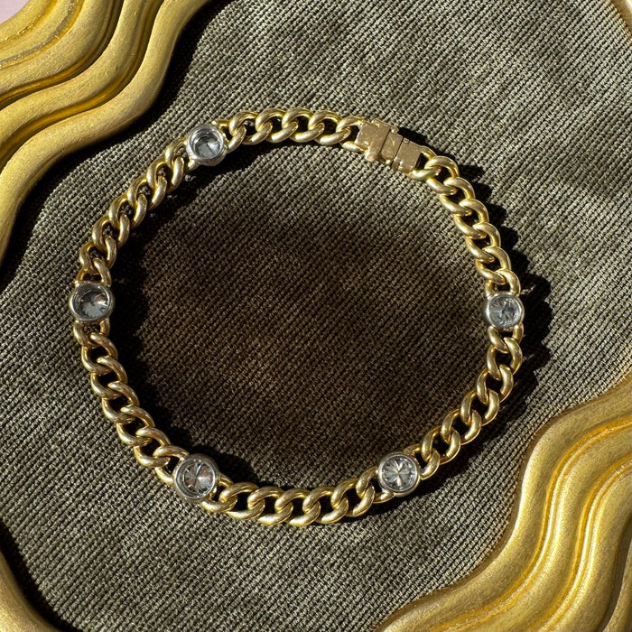 18k 3ctw Diamond Curb Bracelet