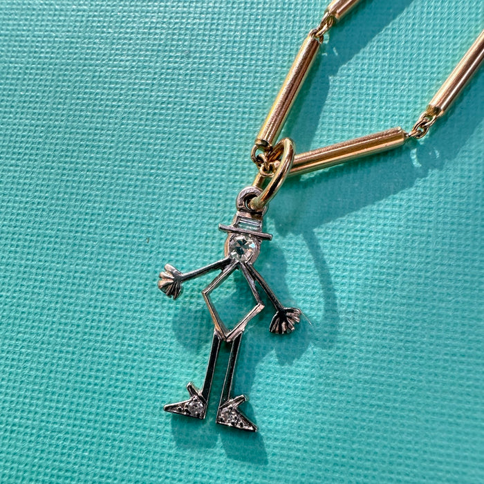 Art Deco Platinum and Diamond Charm