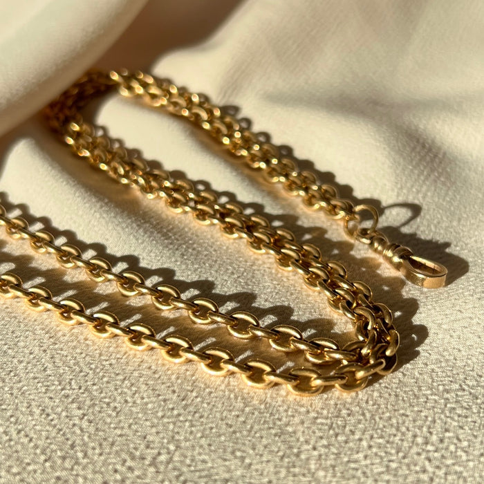 The Ultimate 18k 29" Solid Oval Link Chain