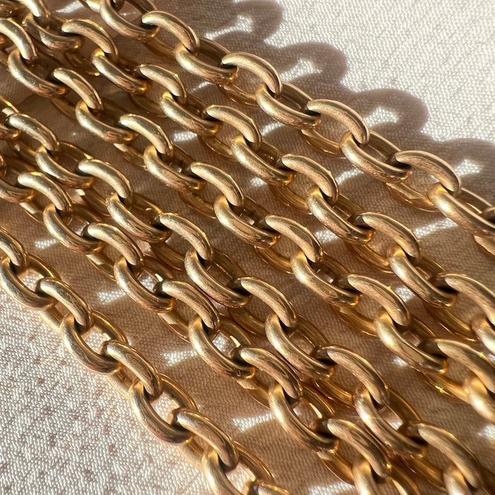 The Ultimate 18k 29" Solid Oval Link Chain