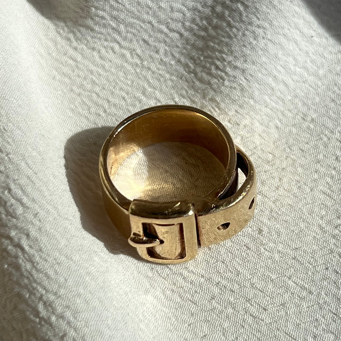 Vintage 14k Buckle Ring