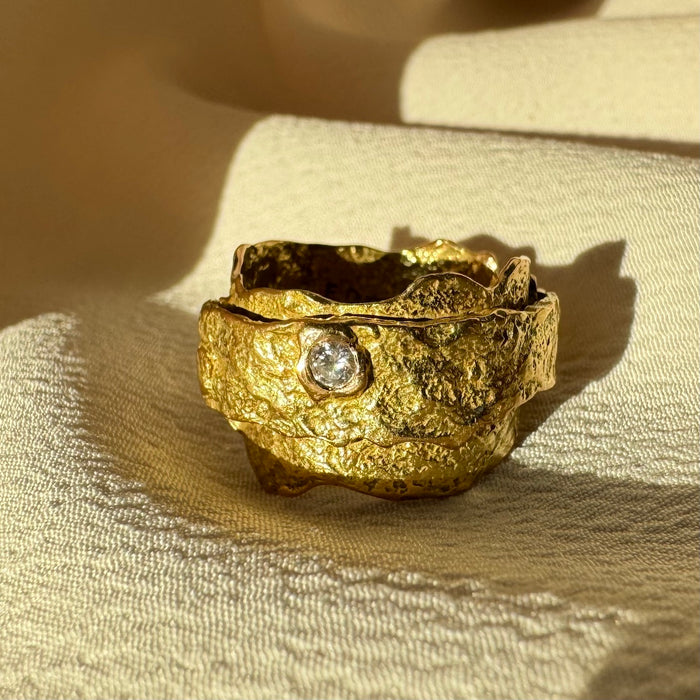 18k Diamond Abstract Ring by Emanuela Duca