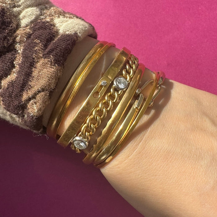 18k 3ctw Diamond Curb Bracelet