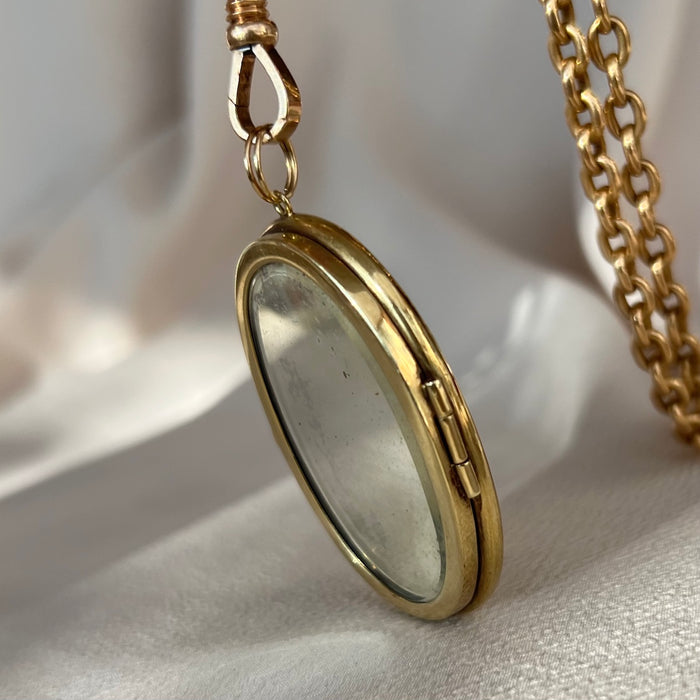 Unusual XL 14k Mirrored Locket