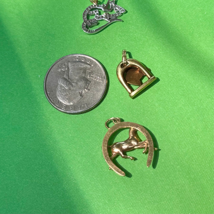 14k Equestrian Horseshoe Charm