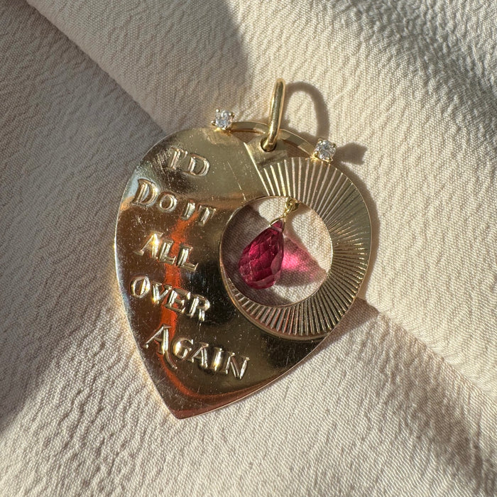 14k "I'd Do It All Over Again" Heart Pendant
