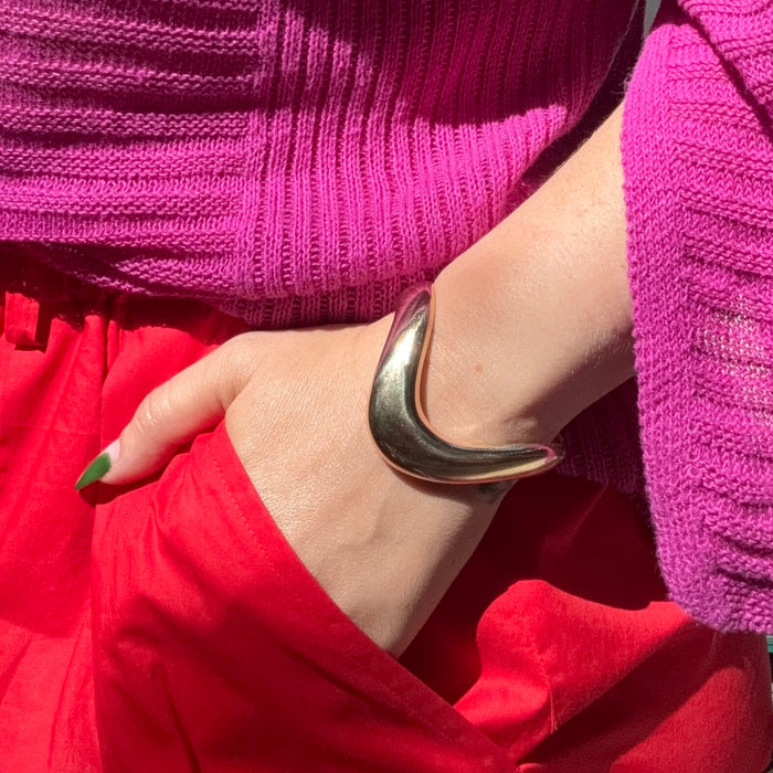 14k Wave Cuff Bracelet
