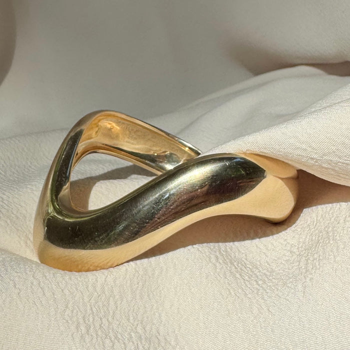 14k Wave Cuff Bracelet