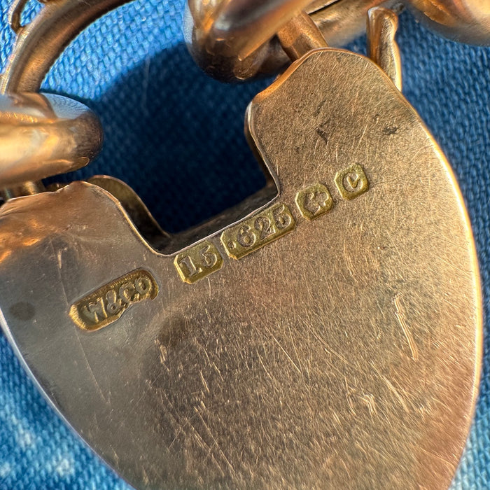 15k Antique Padlock Curb Bracelet c. 1902