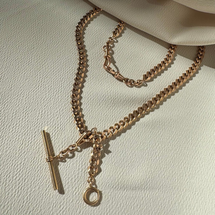 12k 23.5" Albert Watch Chain