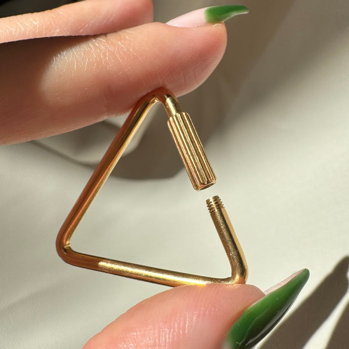 XL 18k Triangle Carabiner Clasp