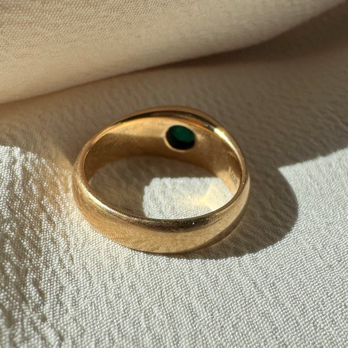 Stunning 14k Flush Set Emerald Ring