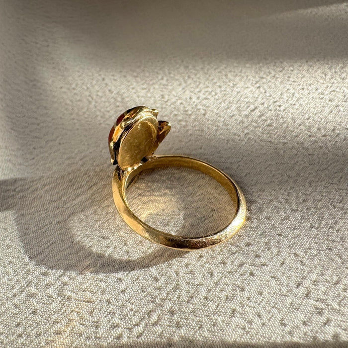 14k Enamel Ladybug Ring