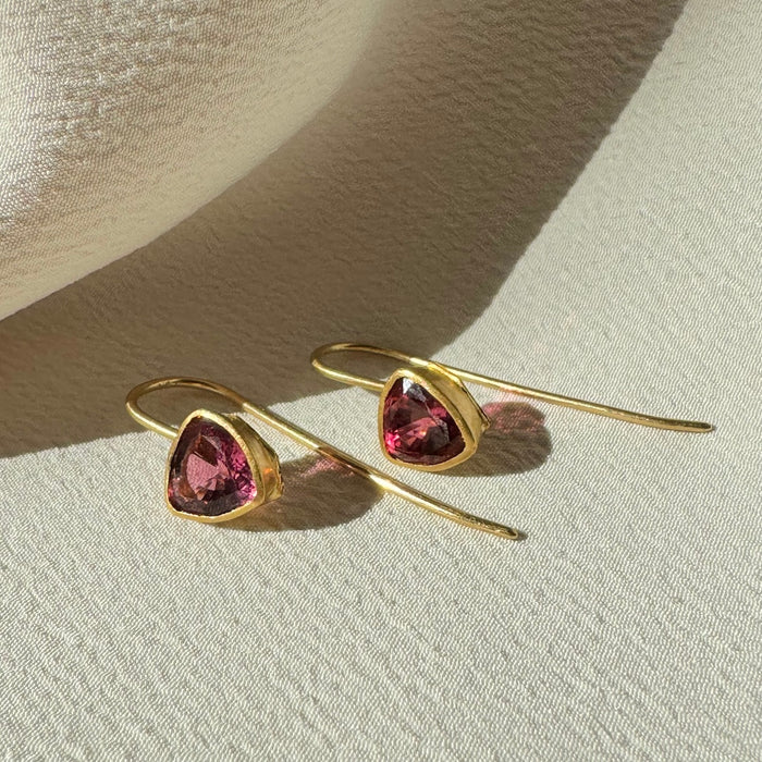 Electric 22k Tourmaline Earrings
