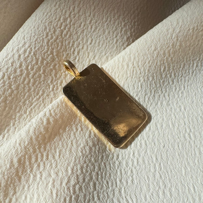 14k Gold Bar Charm