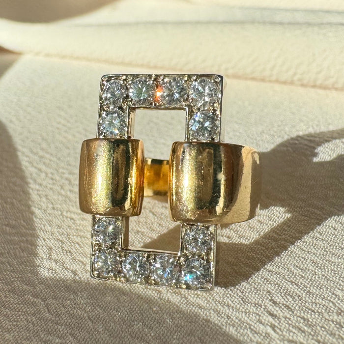 18k Megawatt Diamond Rectangle Ring