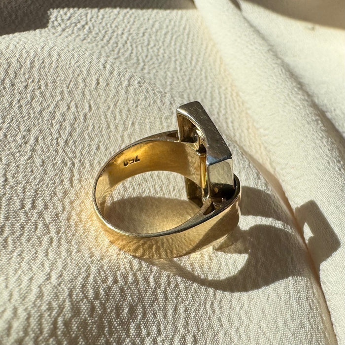 18k Megawatt Diamond Rectangle Ring