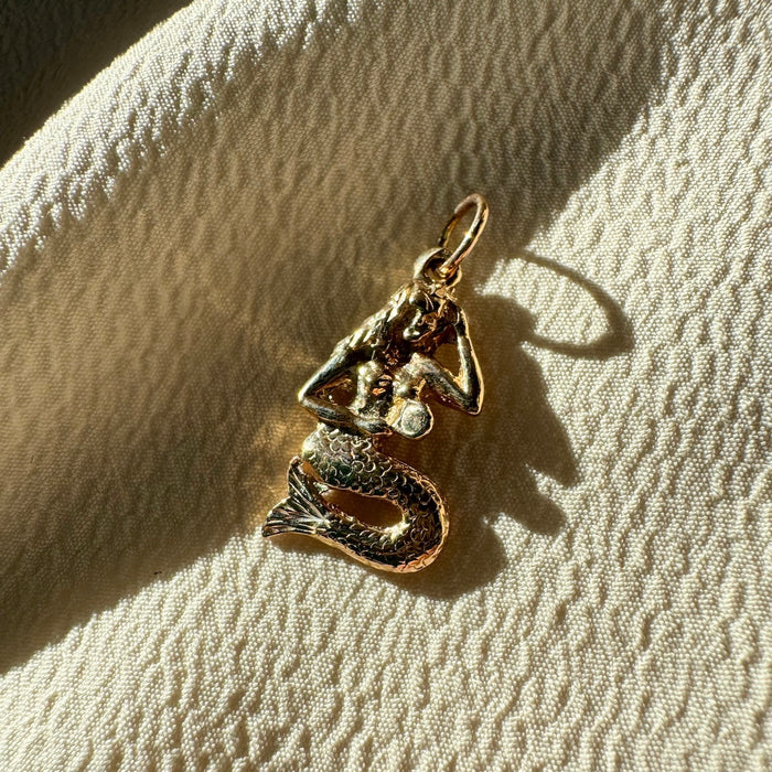 14k Mermaid Charm
