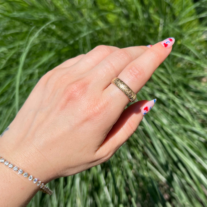 14k Hand Etched Band c. 1967