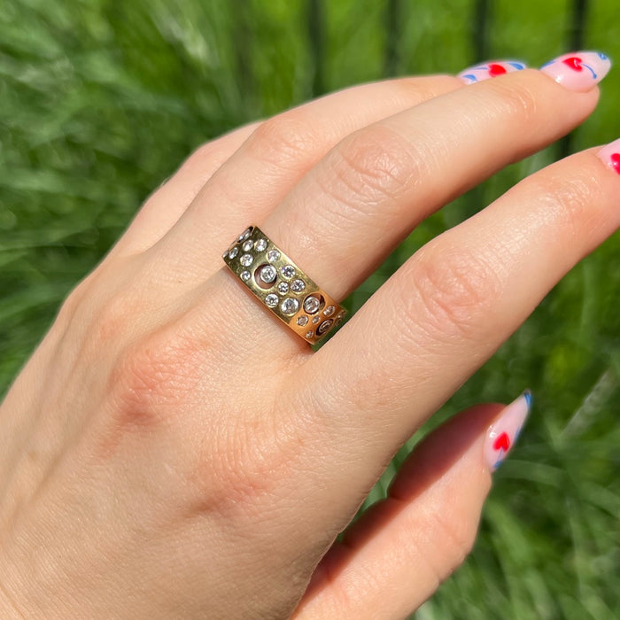 18k Diamond Bubbles Eternity Band