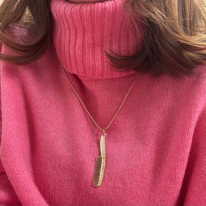 Large 14k Comb Pendant
