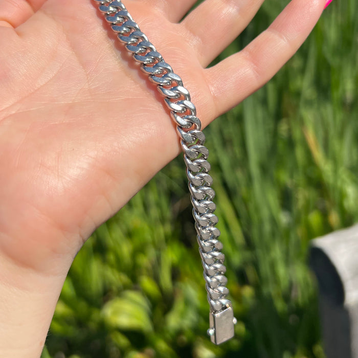 Mega Platinum Diamond Curb Bracelet