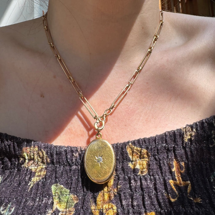 Victorian 14k OMC Diamond Locket