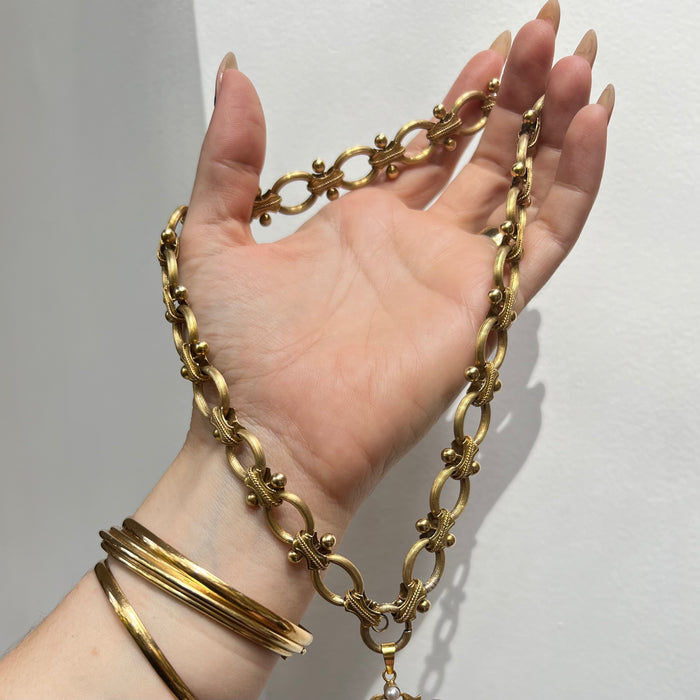 Victorian 18k Book Chain Necklace