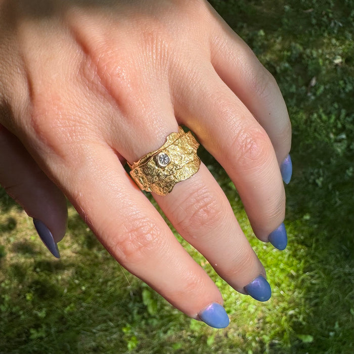 18k Diamond Abstract Ring by Emanuela Duca