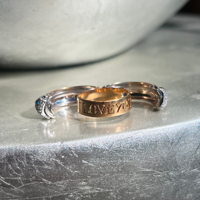 18k Diamond LOVE Articulated Ring