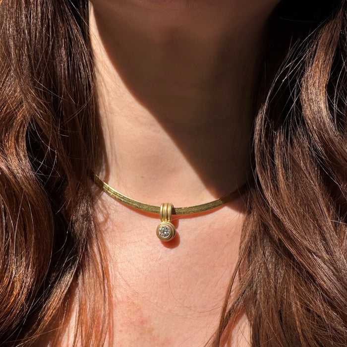 14k Squared Edge Omega Chain