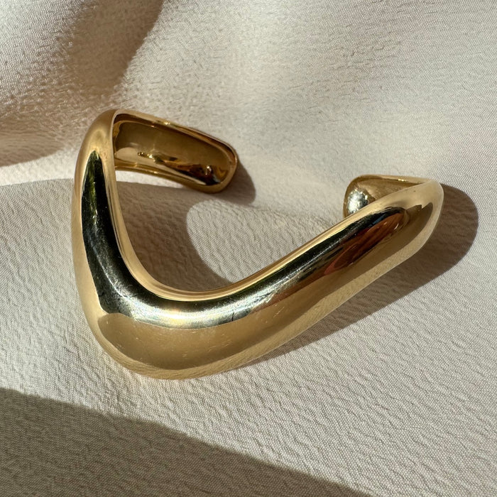 14k Wave Cuff Bracelet
